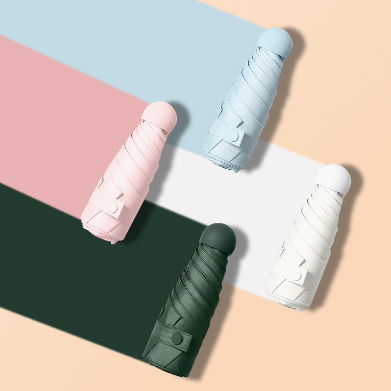 Custom Logo Folding Sunny Rain Capsule Umbrella | Premium Corporate Gifts and Custom Gifts