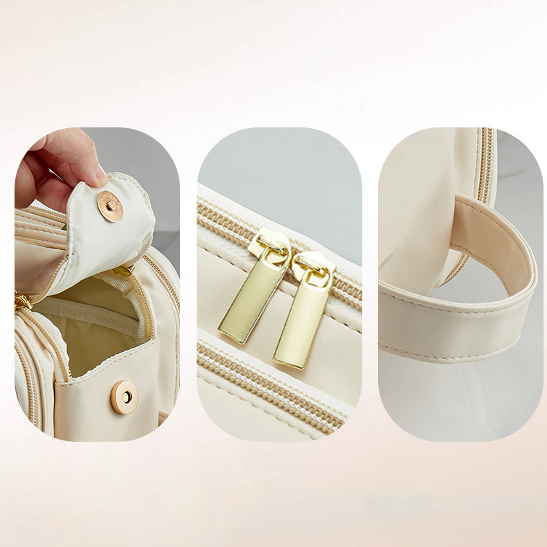 Custom Logo Large Capacity Double Zipper Toiletry Bag | Premium Corporate Gifts and Custom Gifts