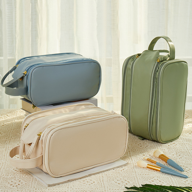 Custom Logo Large Capacity Double Zipper Toiletry Bag | Premium Corporate Gifts and Custom Gifts