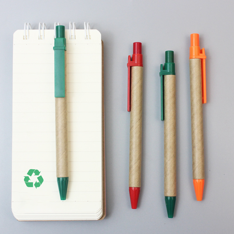 Custom Logo Environmentally Friendly Pressed Kraft Paper Advertising Pen | Premium Corporate Gifts and Custom Gifts