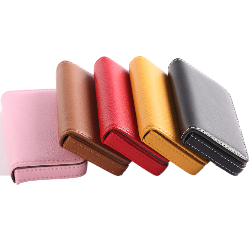 Custom Logo Textured leather magnetic business card holder | Premium Corporate Gifts and Custom Gifts