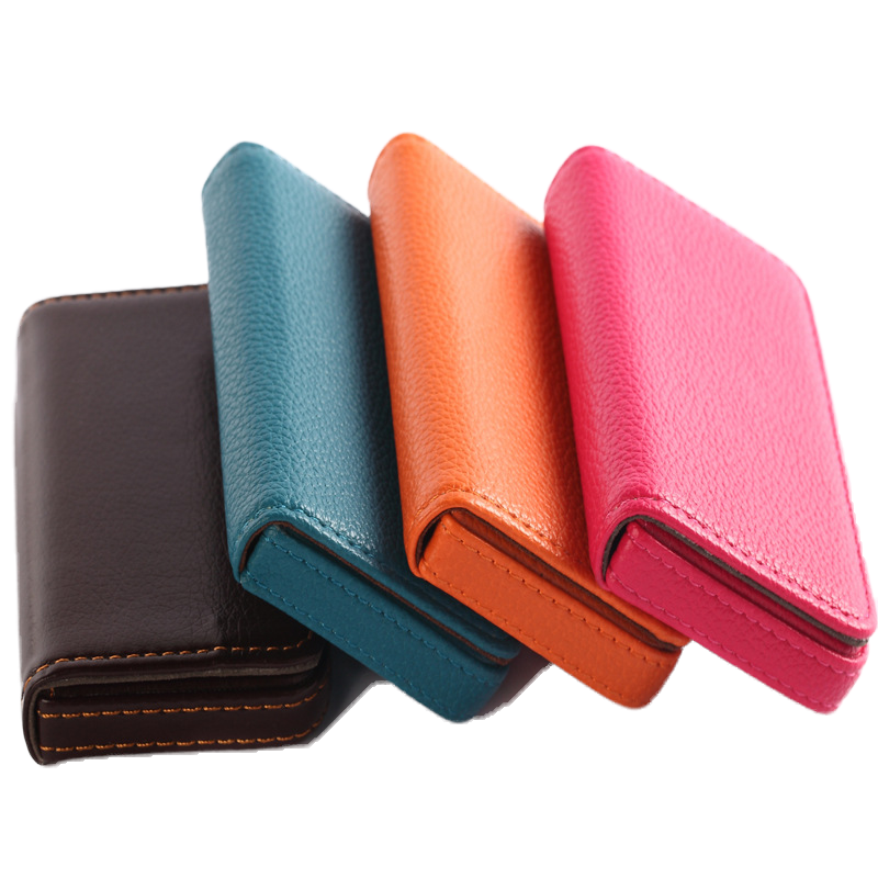 Custom Logo Textured leather magnetic business card holder | Premium Corporate Gifts and Custom Gifts