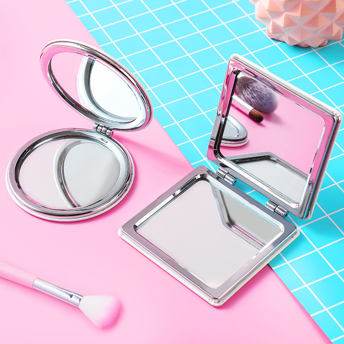 Custom Logo Portable leather makeup mirror | Premium Corporate Gifts and Custom Gifts