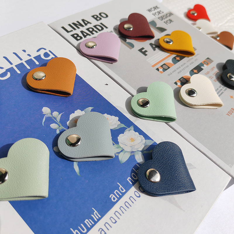 Custom Logo leather heart cable organizer | Premium Corporate Gifts and Custom Gifts