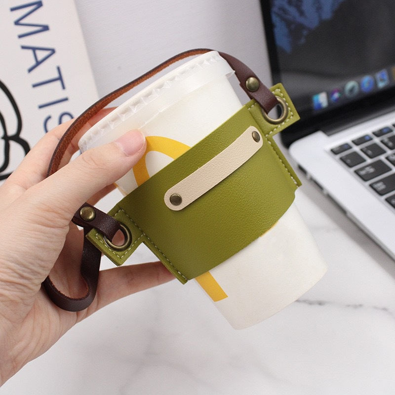 Custom Logo Leather Drink Cup Sleeve | Premium Corporate Gifts and Custom Gifts