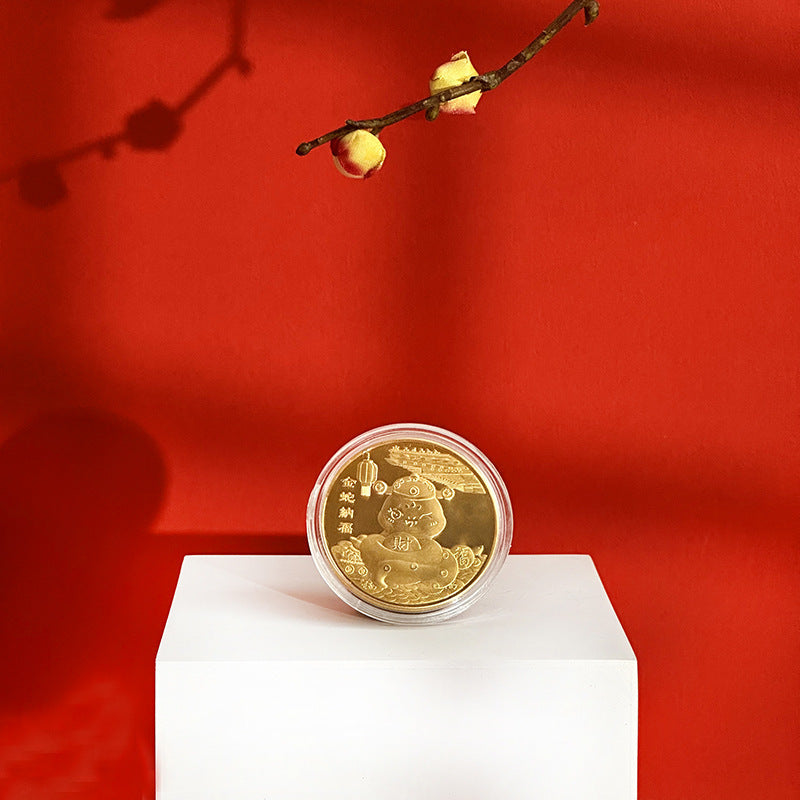 Custom Logo Year of the Snake Good Luck Small Gold Charm | Premium Corporate Gifts and Custom Gifts