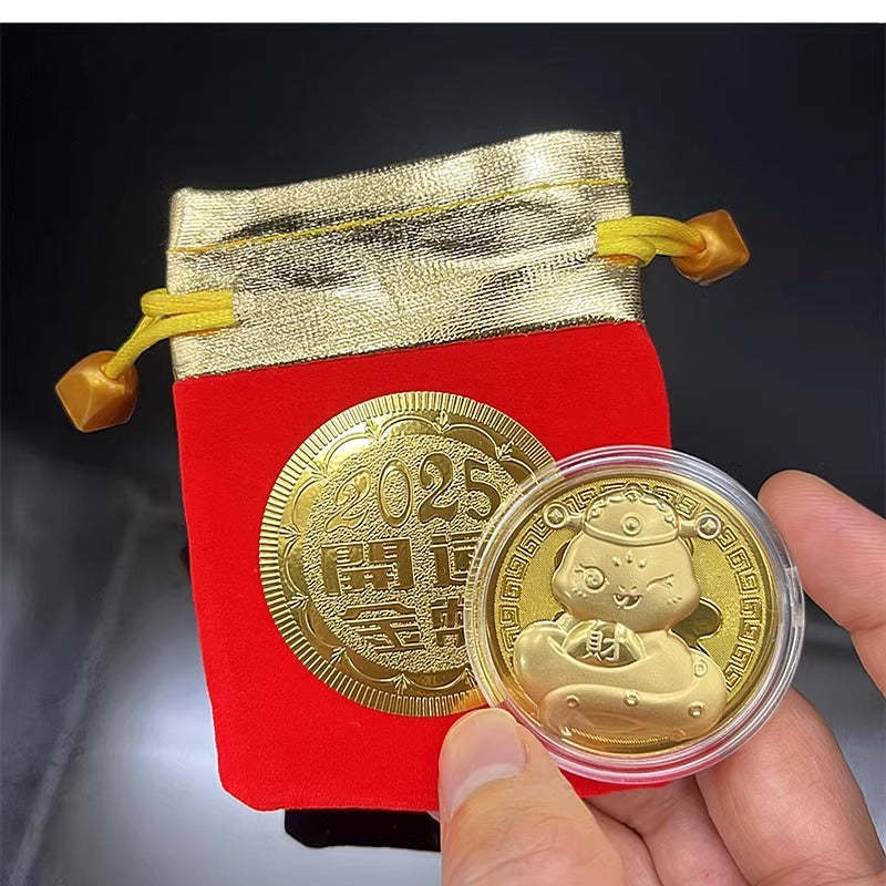 Custom Logo Year of the Snake Good Luck Small Gold Charm | Premium Corporate Gifts and Custom Gifts