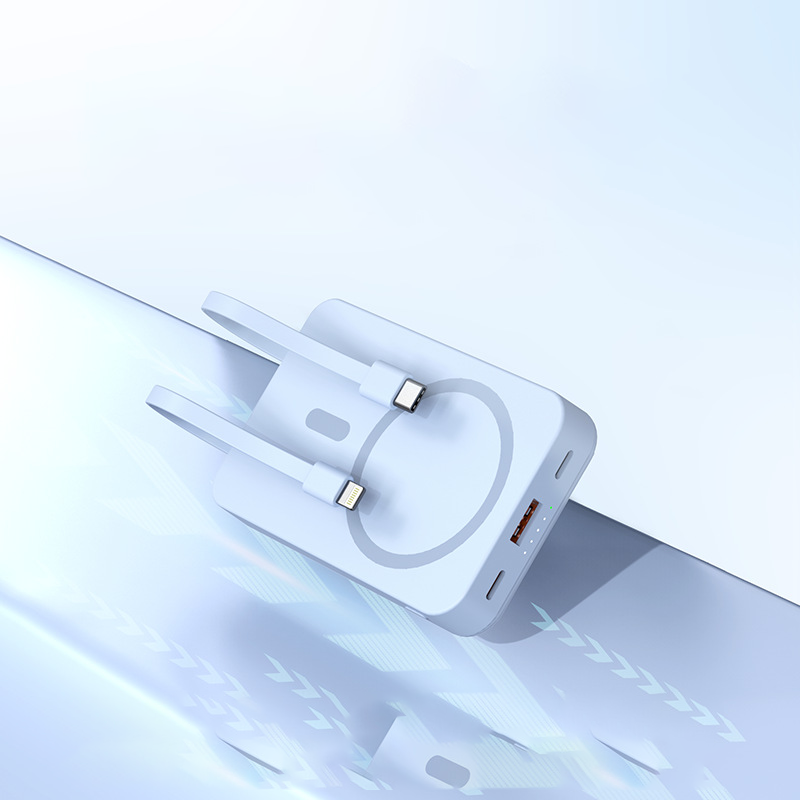 Custom Logo Magnetic Self-Brought Dual-Wire Power Bank | Premium Corporate Gifts and Custom Gifts