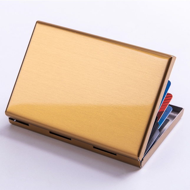 Custom Logo Simple Aluminum Alloy Business Card Holder | Premium Corporate Gifts and Custom Gifts