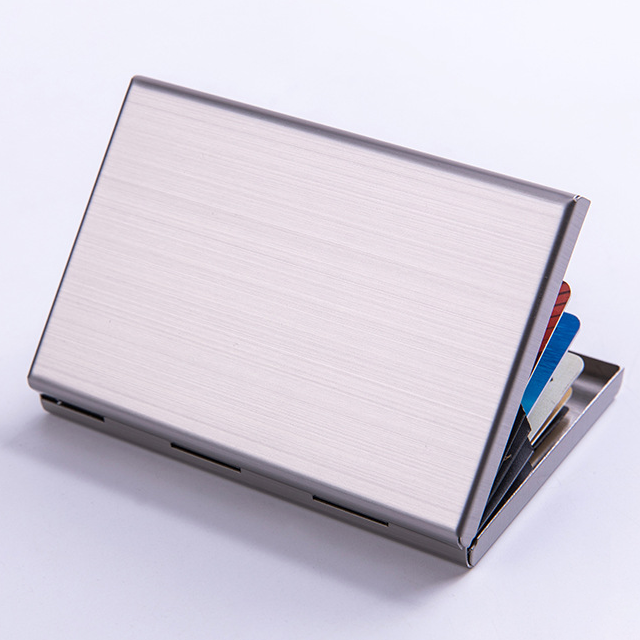 Custom Logo Simple Aluminum Alloy Business Card Holder | Premium Corporate Gifts and Custom Gifts