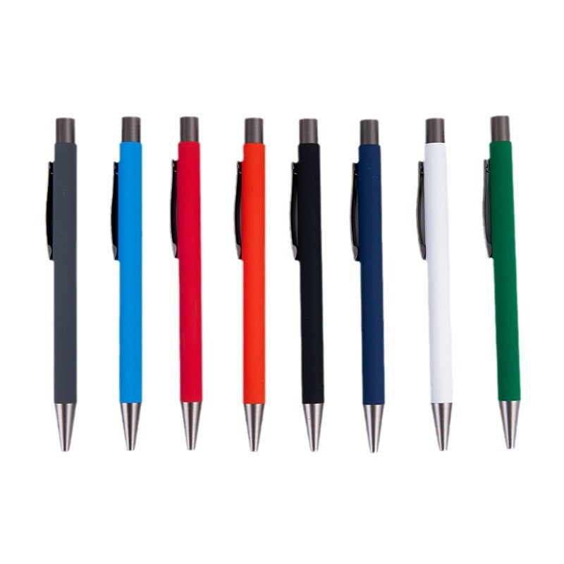 Custom Logo Metal Pressing Rubber Advertising Pen | Premium Corporate Gifts and Custom Gifts