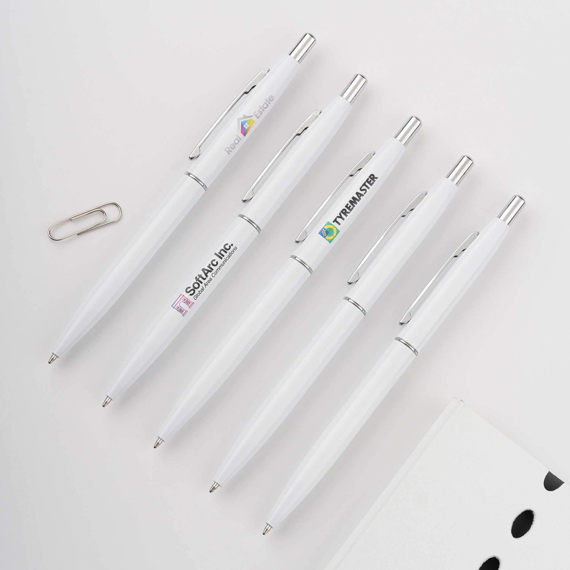 Custom Logo Metal Slim Barrel Click Advertising Pen | Premium Corporate Gifts and Custom Gifts