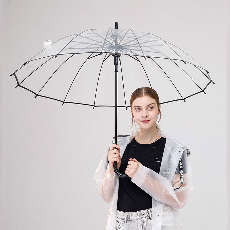 Custom Logo Transparent Hemmed Umbrella | Premium Corporate Gifts and Custom Gifts