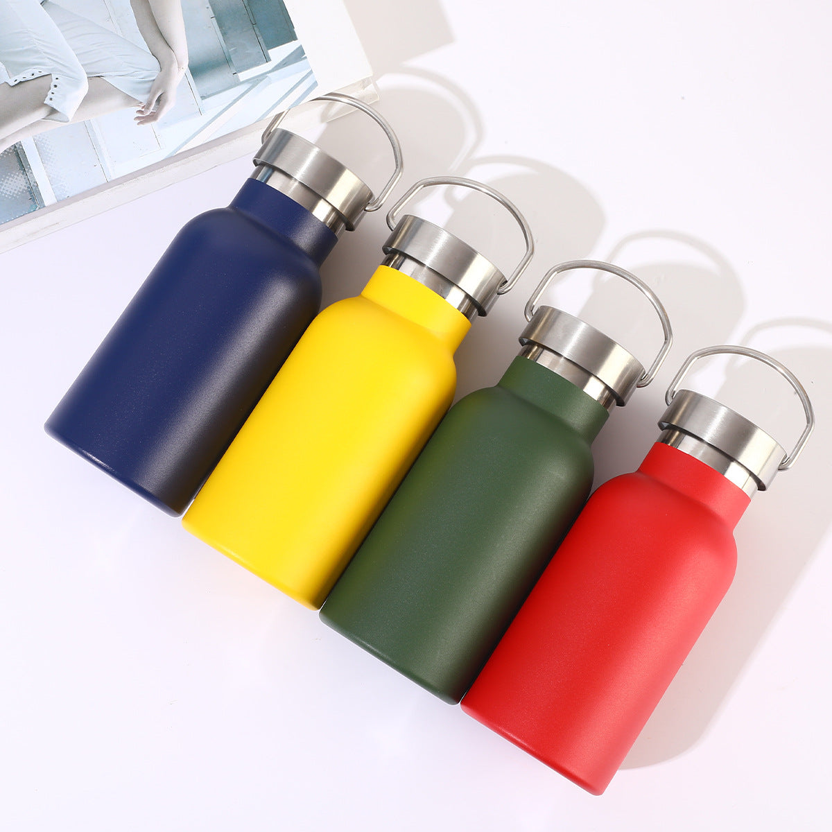 Colourful Stainless Steel Hand-held Water Bottle, view 5 of 5