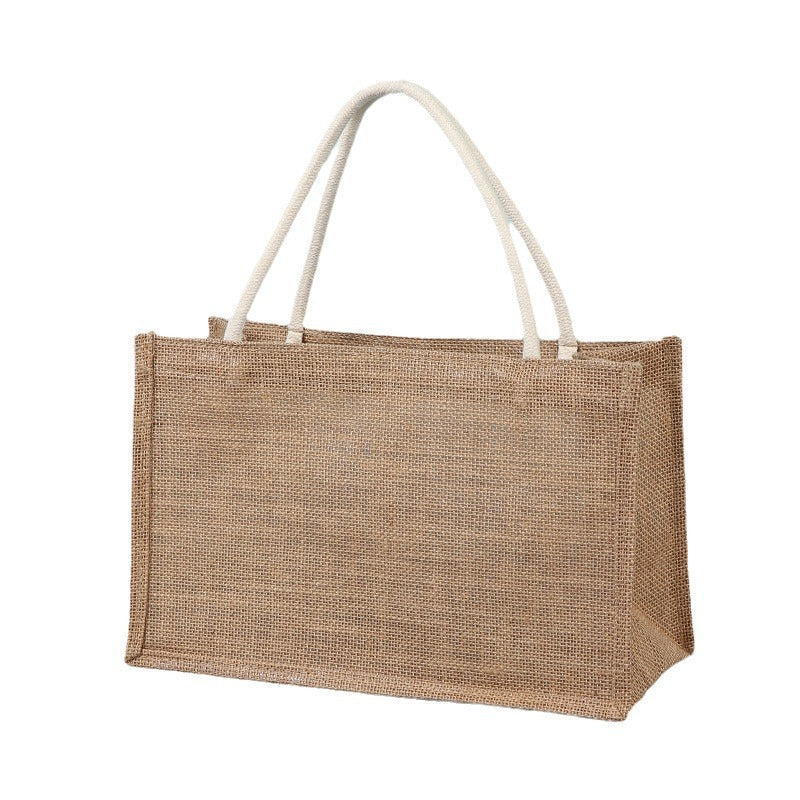 Vintage Linen Tote Bag printed with a company logo, corporate gift