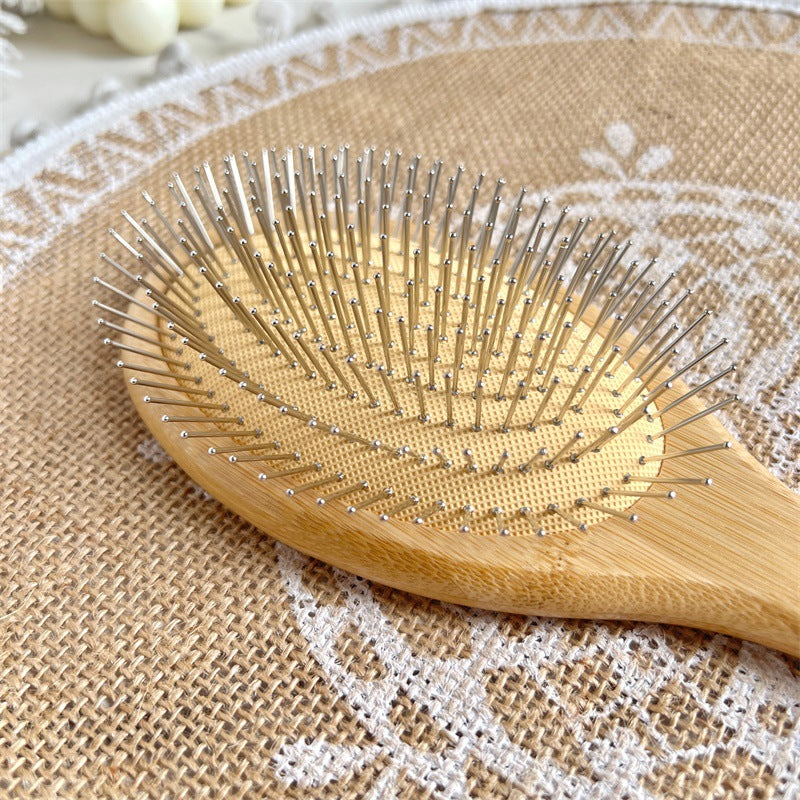 Custom Logo Wood Grain Airbag Massage Steel Comb | Premium Corporate Gifts and Custom Gifts