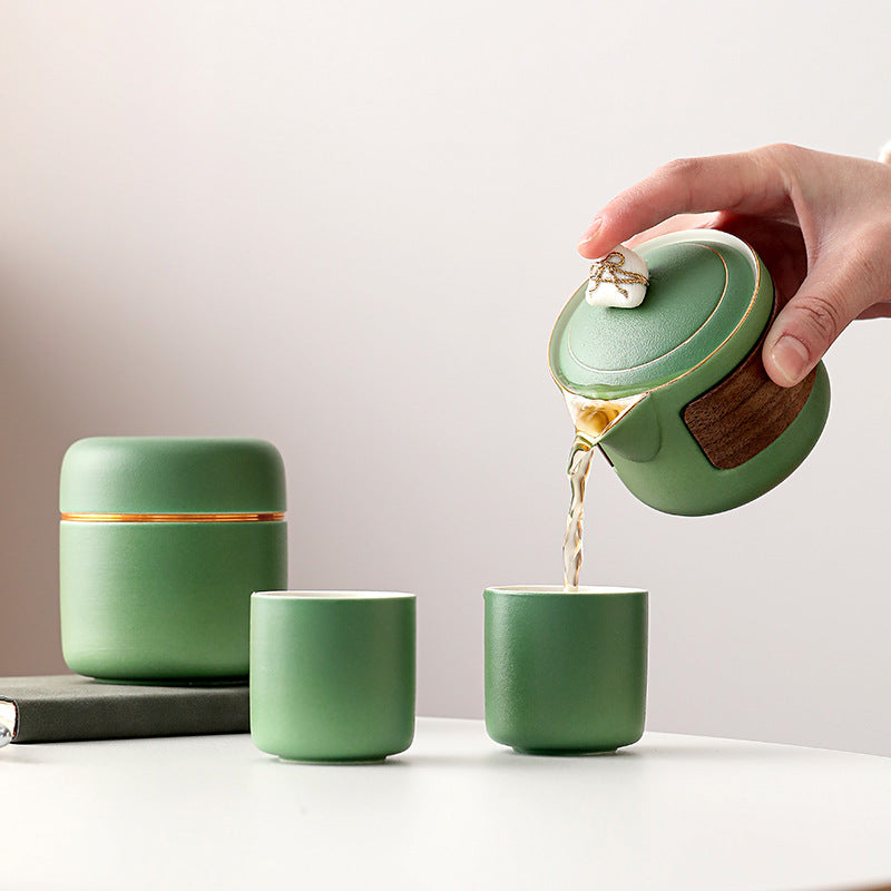 Custom Logo  Dragon Boat Festival Texture Business Ceramic Tea Set | Premium Corporate Gifts and Custom Gifts