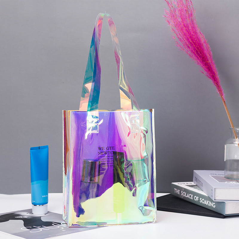 Custom Logo PVC Rainbow Laser Tote Bag | Premium Corporate Gifts and Custom Gifts