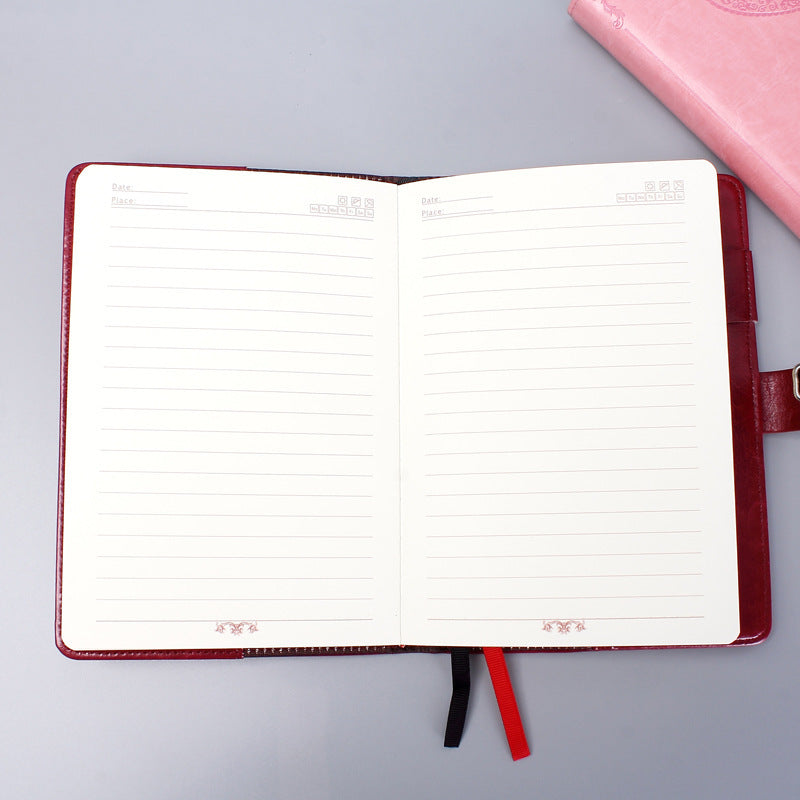 Custom Logo Brushed gold lock notebook | Premium Corporate Gifts and Custom Gifts