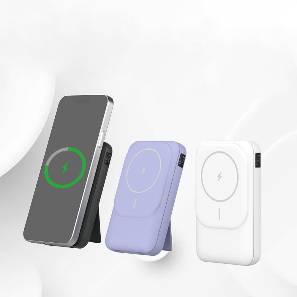 Custom Logo Dual-wire magnetic wireless flash charging power bank | Premium Corporate Gifts and Custom Gifts