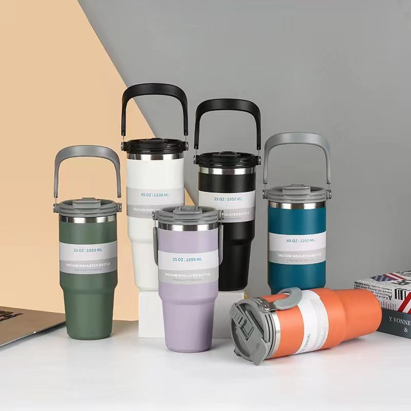 Custom Logo Double Drink Handheld Tumbler Thermos Mug | Premium Corporate Gifts and Custom Gifts