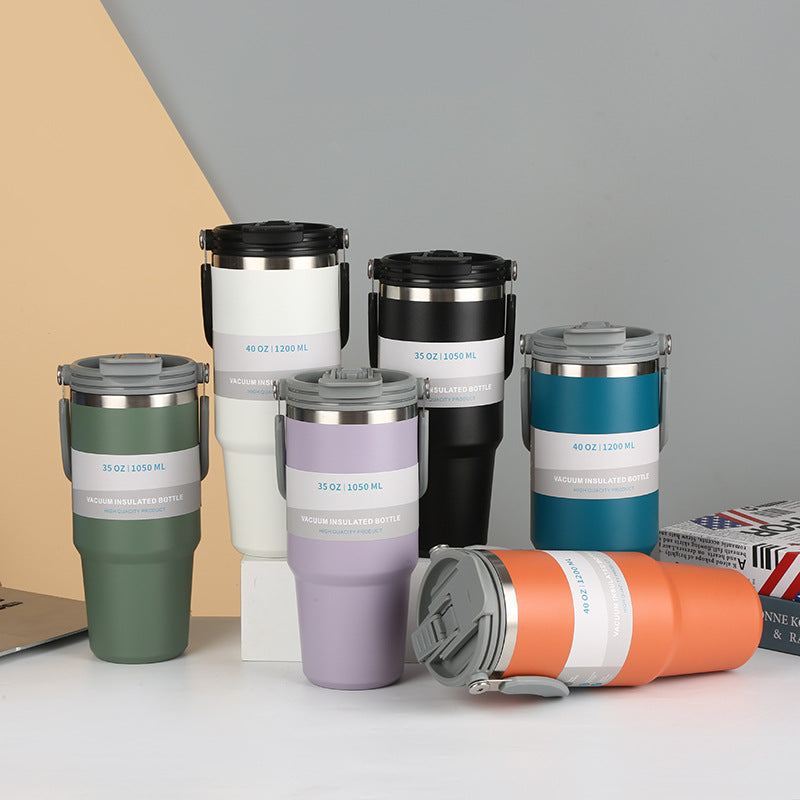 Custom Logo Double Drink Handheld Tumbler Thermos Mug | Premium Corporate Gifts and Custom Gifts