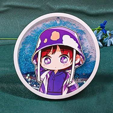 Custom Logo Round Acrylic Quicksand Coaster | Premium Corporate Gifts and Custom Gifts