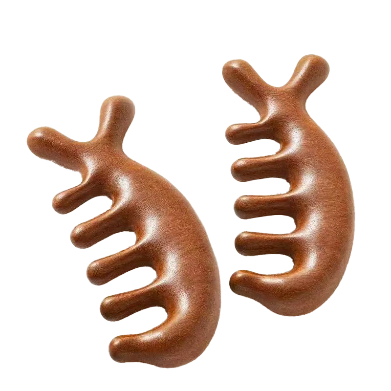 Custom Logo Sandalwood Scalp Massage Comb | Premium Corporate Gifts and Custom Gifts