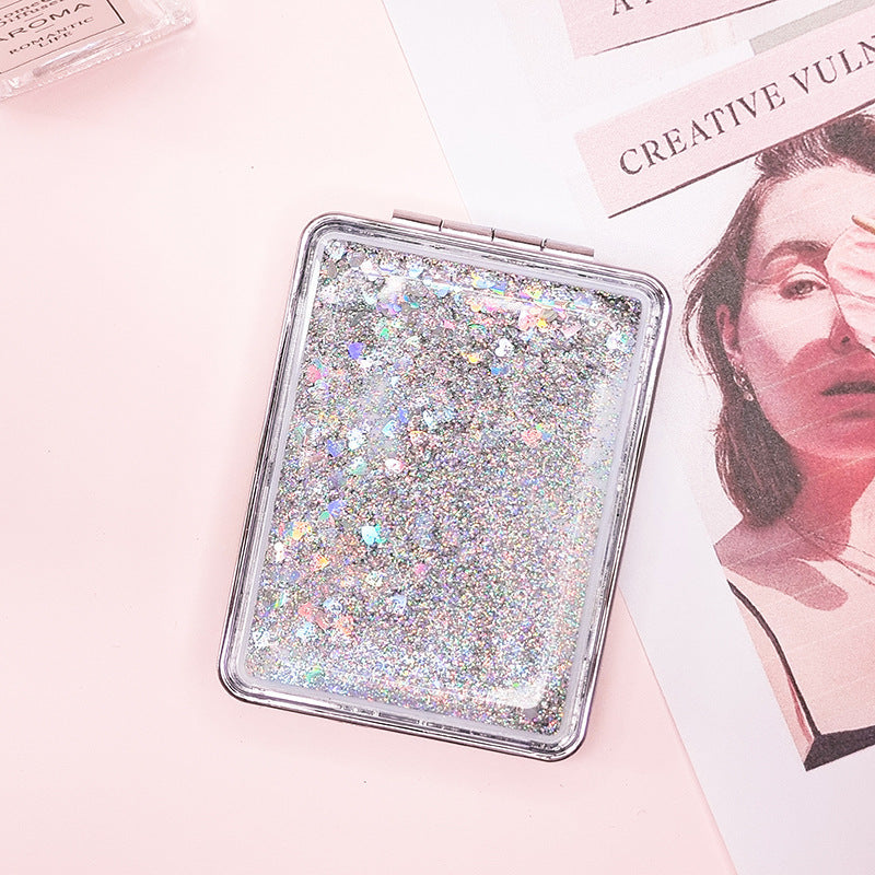 Custom Logo Sequin Quicksand Mirror | Premium Corporate Gifts and Custom Gifts