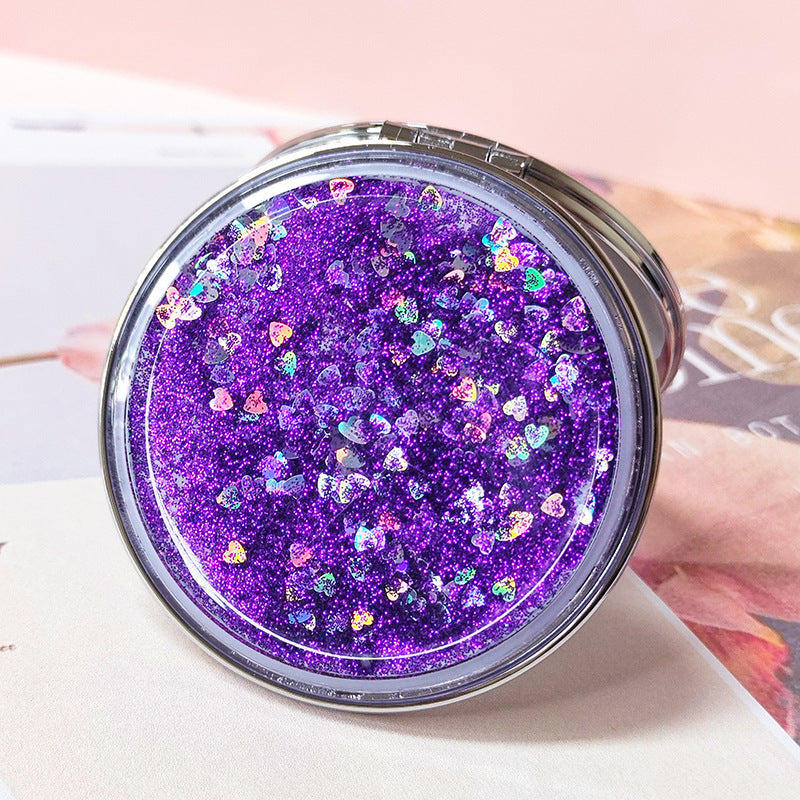 Custom Logo Sequin Quicksand Mirror | Premium Corporate Gifts and Custom Gifts