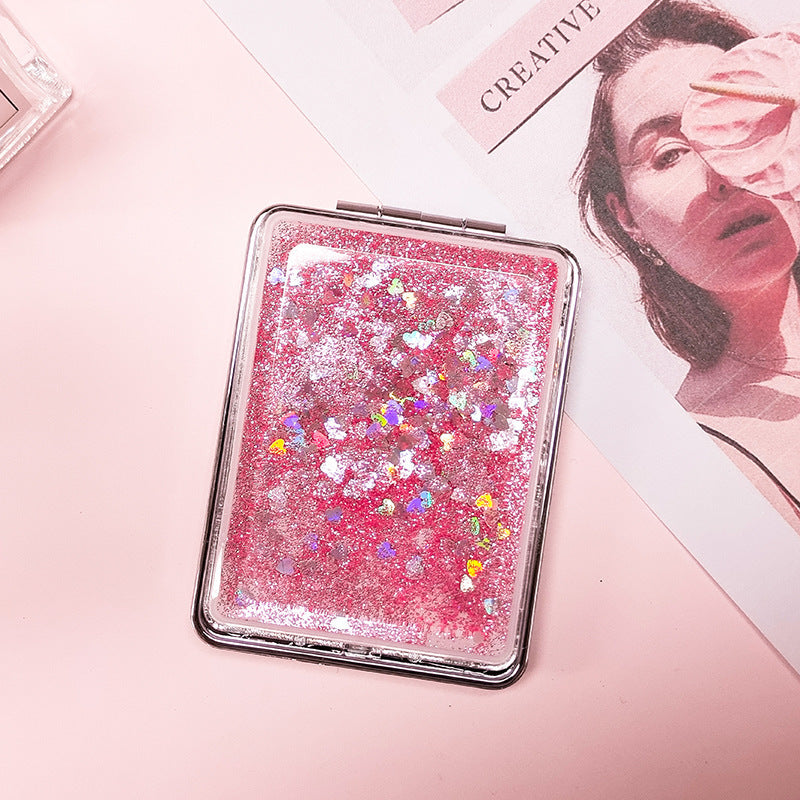 Custom Logo Sequin Quicksand Mirror | Premium Corporate Gifts and Custom Gifts