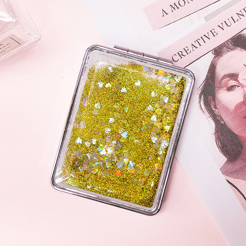 Custom Logo Sequin Quicksand Mirror | Premium Corporate Gifts and Custom Gifts