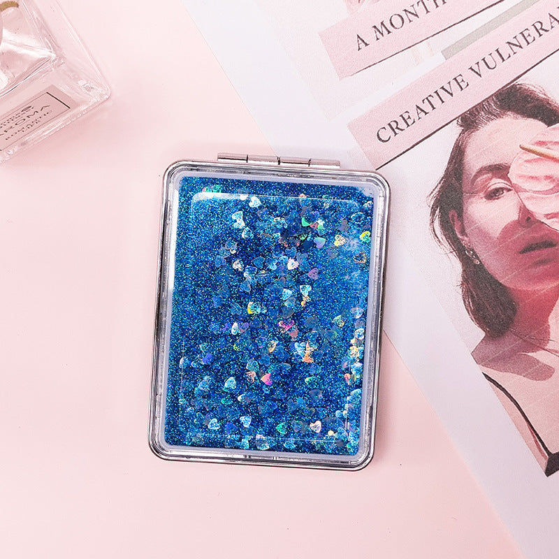 Custom Logo Sequin Quicksand Mirror | Premium Corporate Gifts and Custom Gifts