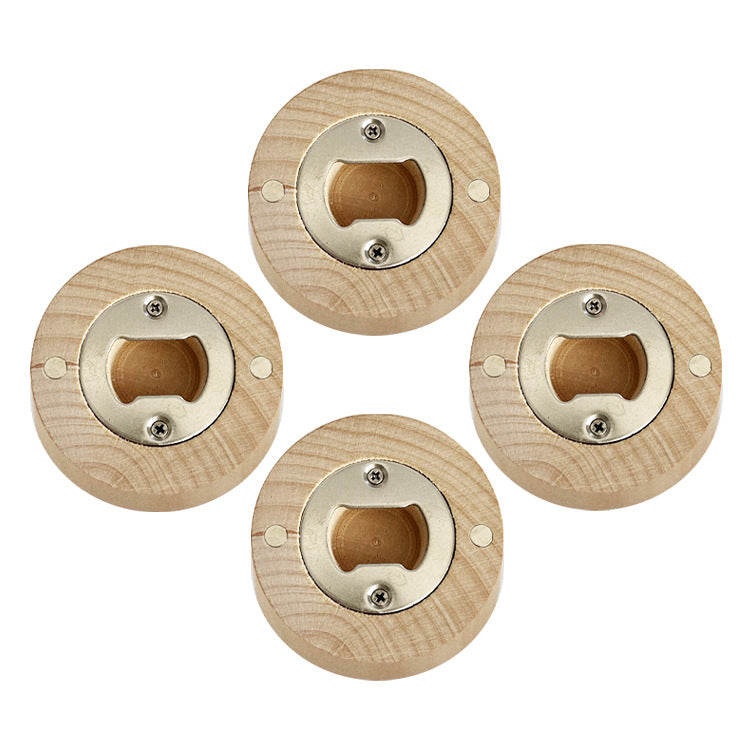 Custom Logo Solid wood bottle opener refrigerator magnet | Premium Corporate Gifts and Custom Gifts
