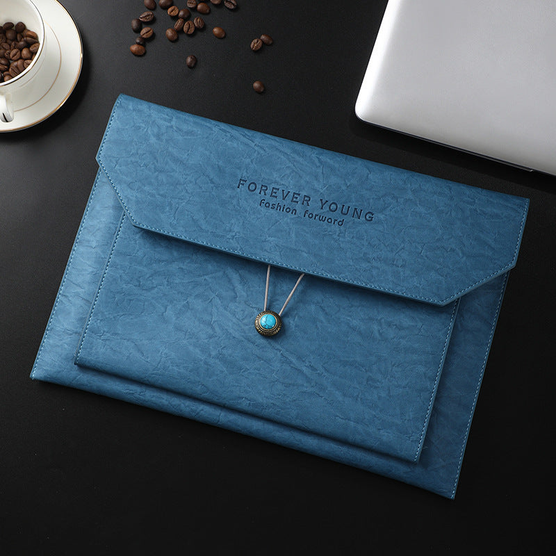 Custom Logo Vintage Leather Tie Document Bag | Premium Corporate Gifts and Custom Gifts
