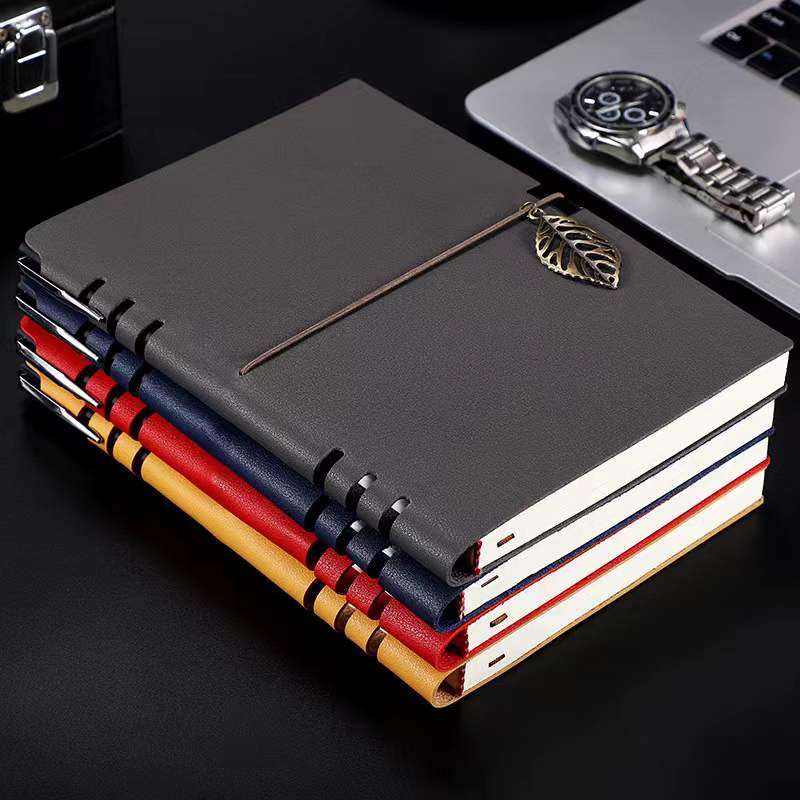 Custom Logo Leather leaf strap notebook | Premium Corporate Gifts and Custom Gifts