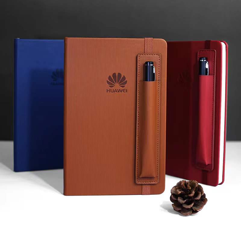 Custom Logo A5 leather pen sleeve notebook | Premium Corporate Gifts and Custom Gifts