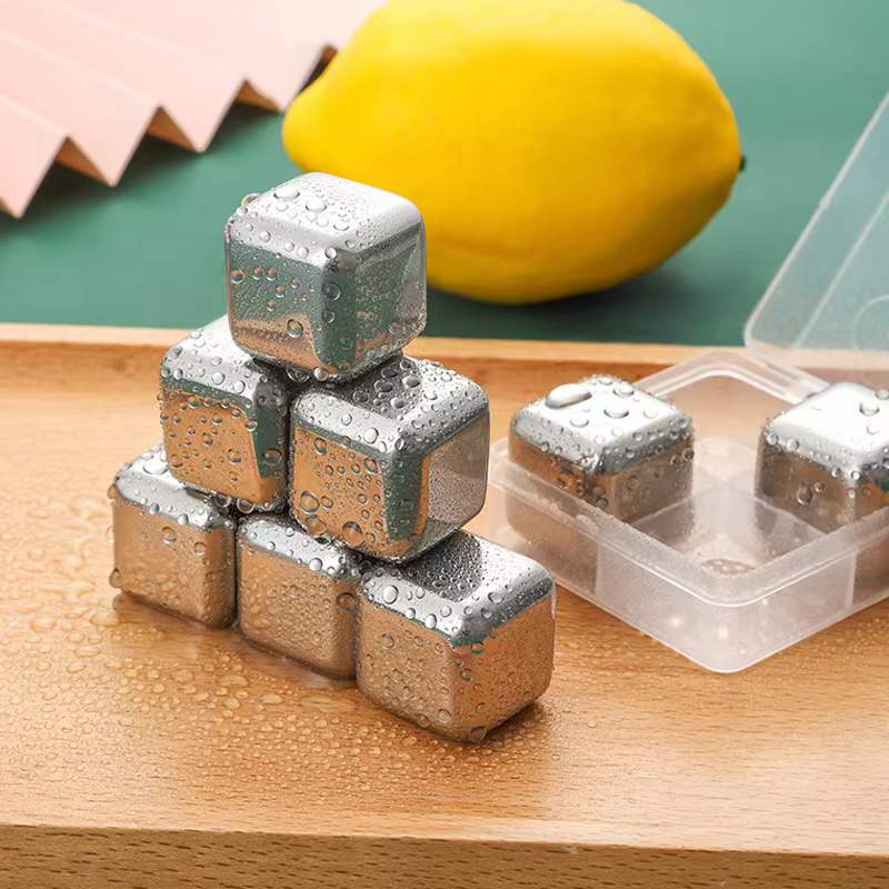 Custom Logo Stainless Steel Eco-friendly Ice Cube Set | Premium Corporate Gifts and Custom Gifts