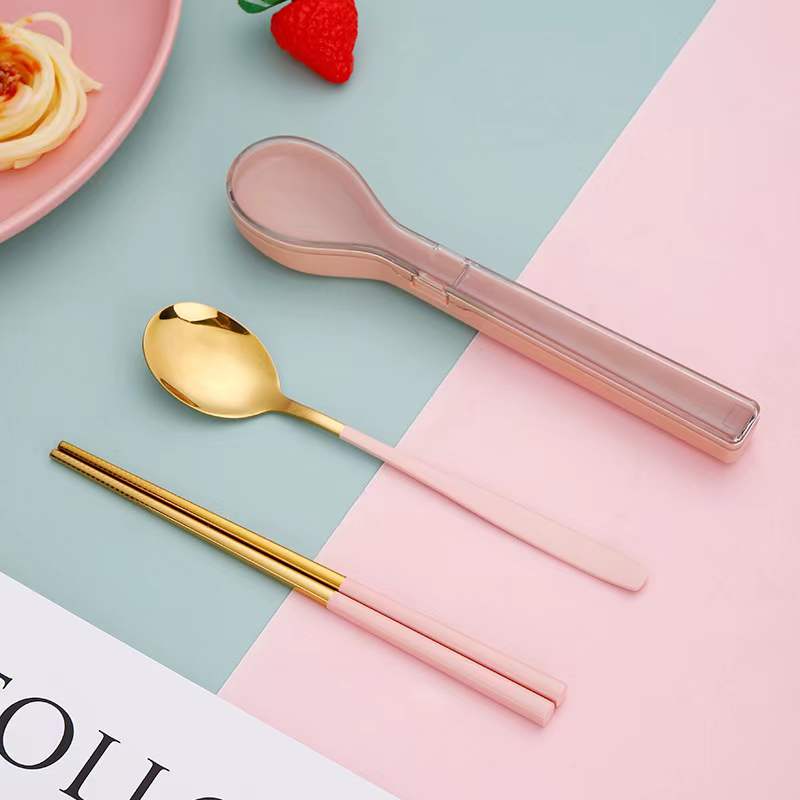 Custom Logo Stainless steel spoon and chopsticks two-piece set | Premium Corporate Gifts and Custom Gifts
