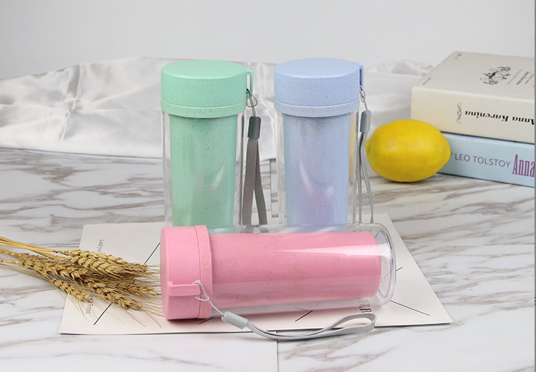 Custom Logo Wheat Double-Layer Advertising Cup | Premium Corporate Gifts and Custom Gifts