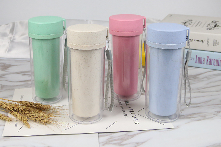 Custom Logo Wheat Double-Layer Advertising Cup | Premium Corporate Gifts and Custom Gifts