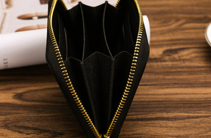 Custom Logo Textured zipper leather coin purse | Premium Corporate Gifts and Custom Gifts