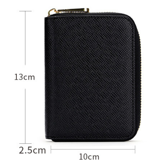 Custom Logo Textured zipper leather coin purse | Premium Corporate Gifts and Custom Gifts