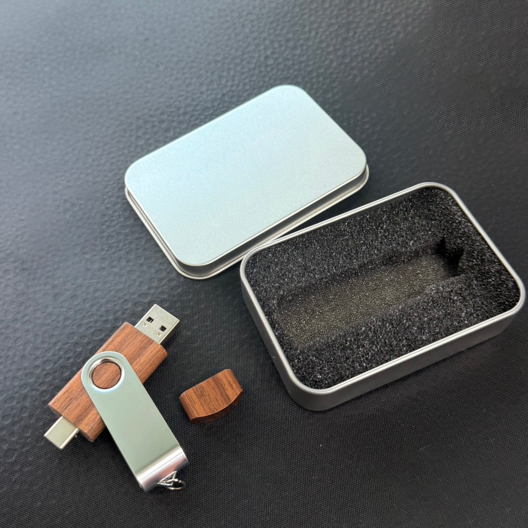 Custom Logo Wooden Rotating Flash Drive | Premium Corporate Gifts and Custom Gifts