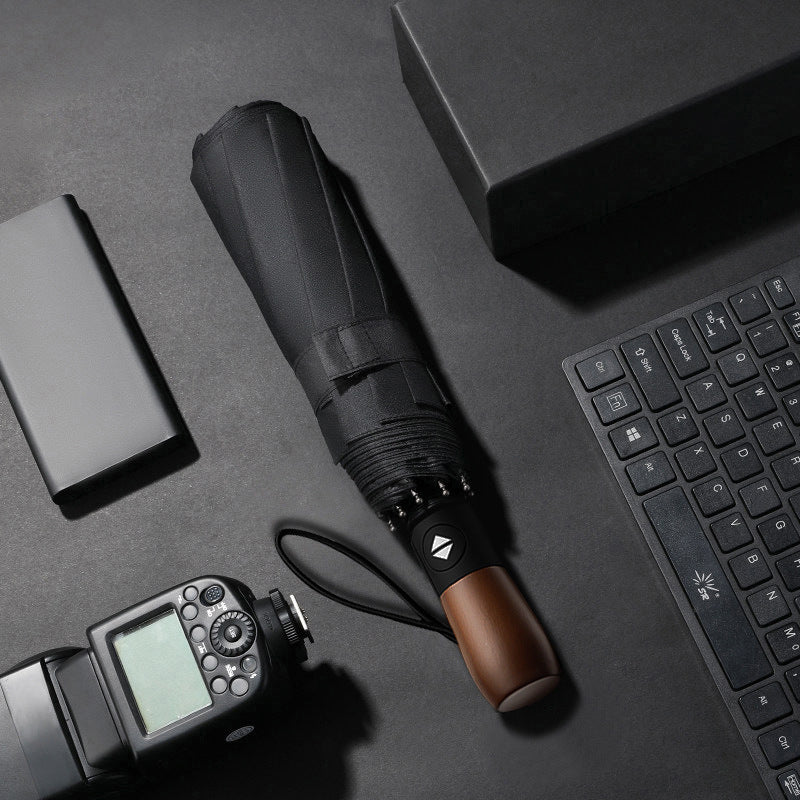 Custom Logo High-end log handle automatic umbrella | Premium Corporate Gifts and Custom Gifts