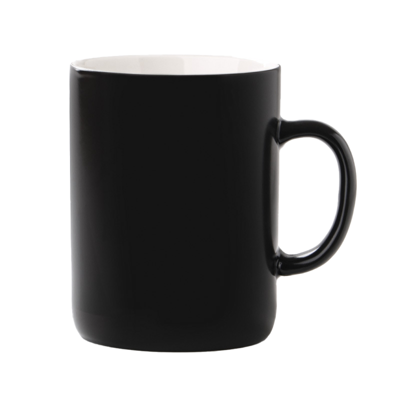 Color Changing Straight Milk Mug printed with a company logo, corporate gift