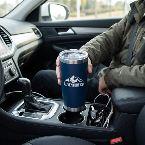 Custom Logo 20oz Car Cup Insulated Travel Mug