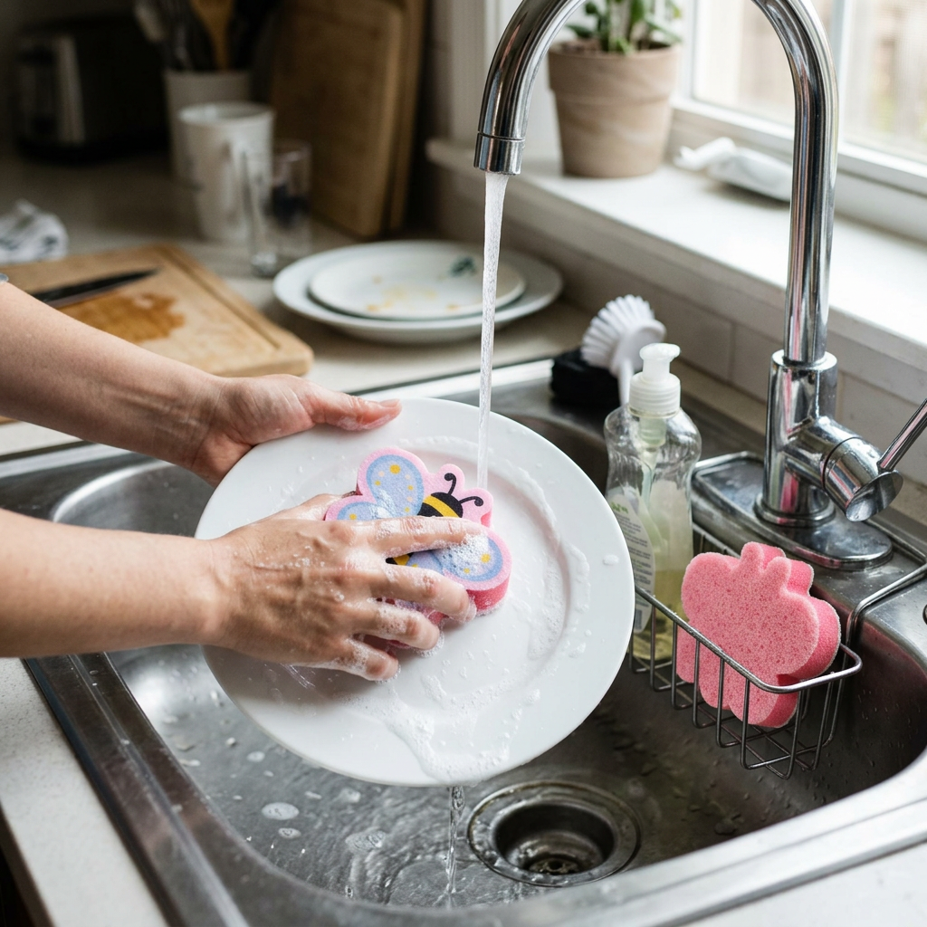 Custom Logo Shaped Dish Scrubber