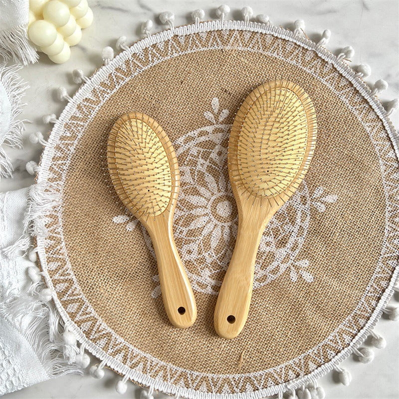 Custom Logo Wood Grain Airbag Massage Steel Comb | Premium Corporate Gifts and Custom Gifts