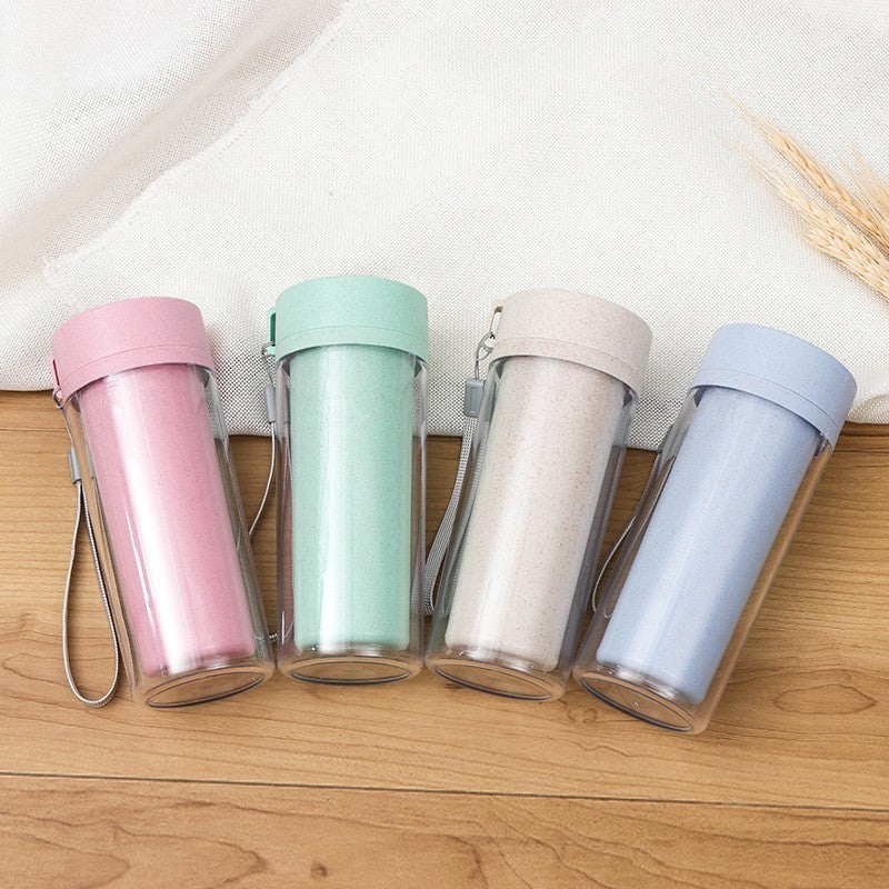 Custom Logo Wheat Double-Layer Advertising Cup | Premium Corporate Gifts and Custom Gifts